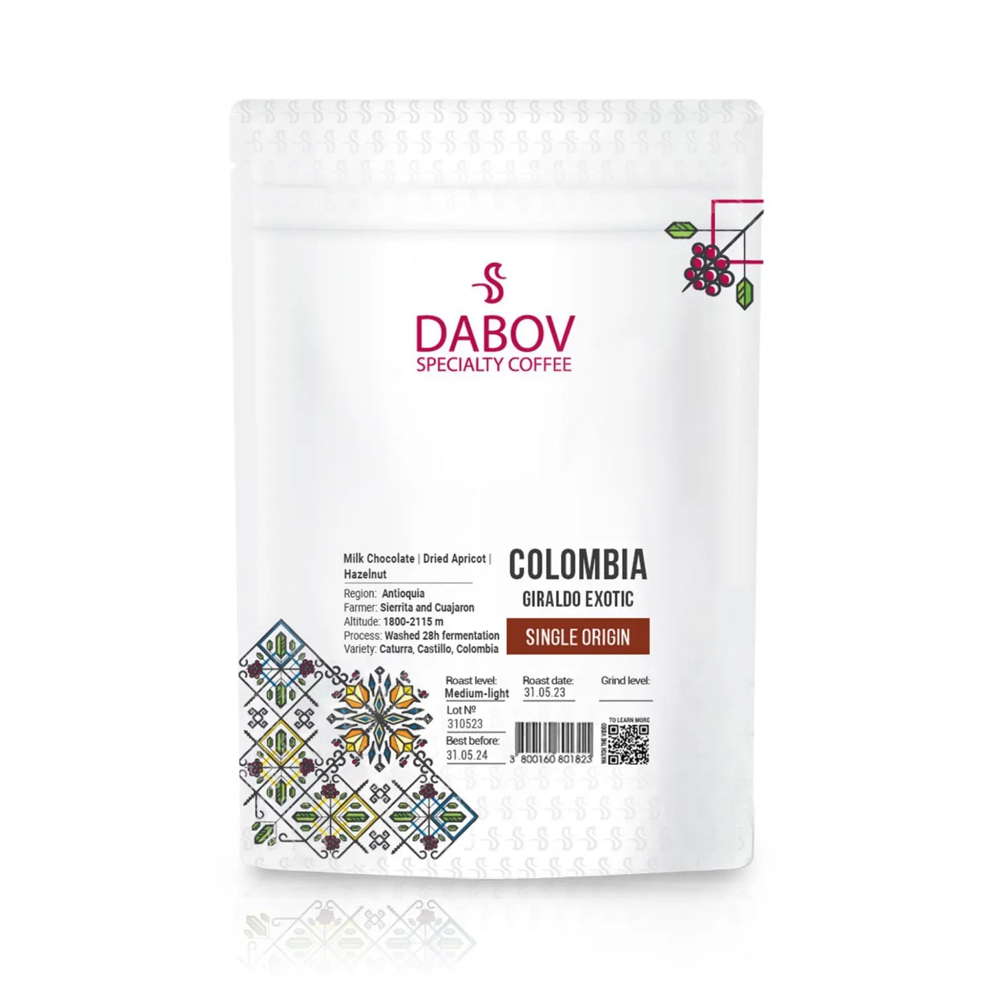 200 гр. кафе на зърна Колумбия ДЖИРАЛДО  на Дъбов